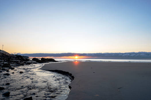 Sunrise In Between the Clouds, Beach Morning