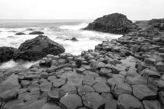 Giant's Causeway Rock Patterns/Churning Water, IR