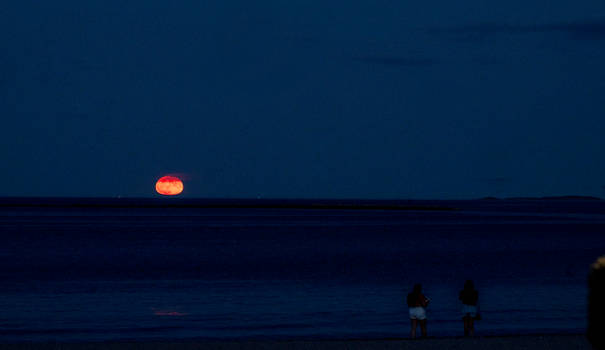 The Sturgeon Super Moon Over Ocean 3