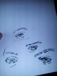 Different views of Harry Style's eyes