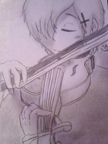 Norway playing the violin