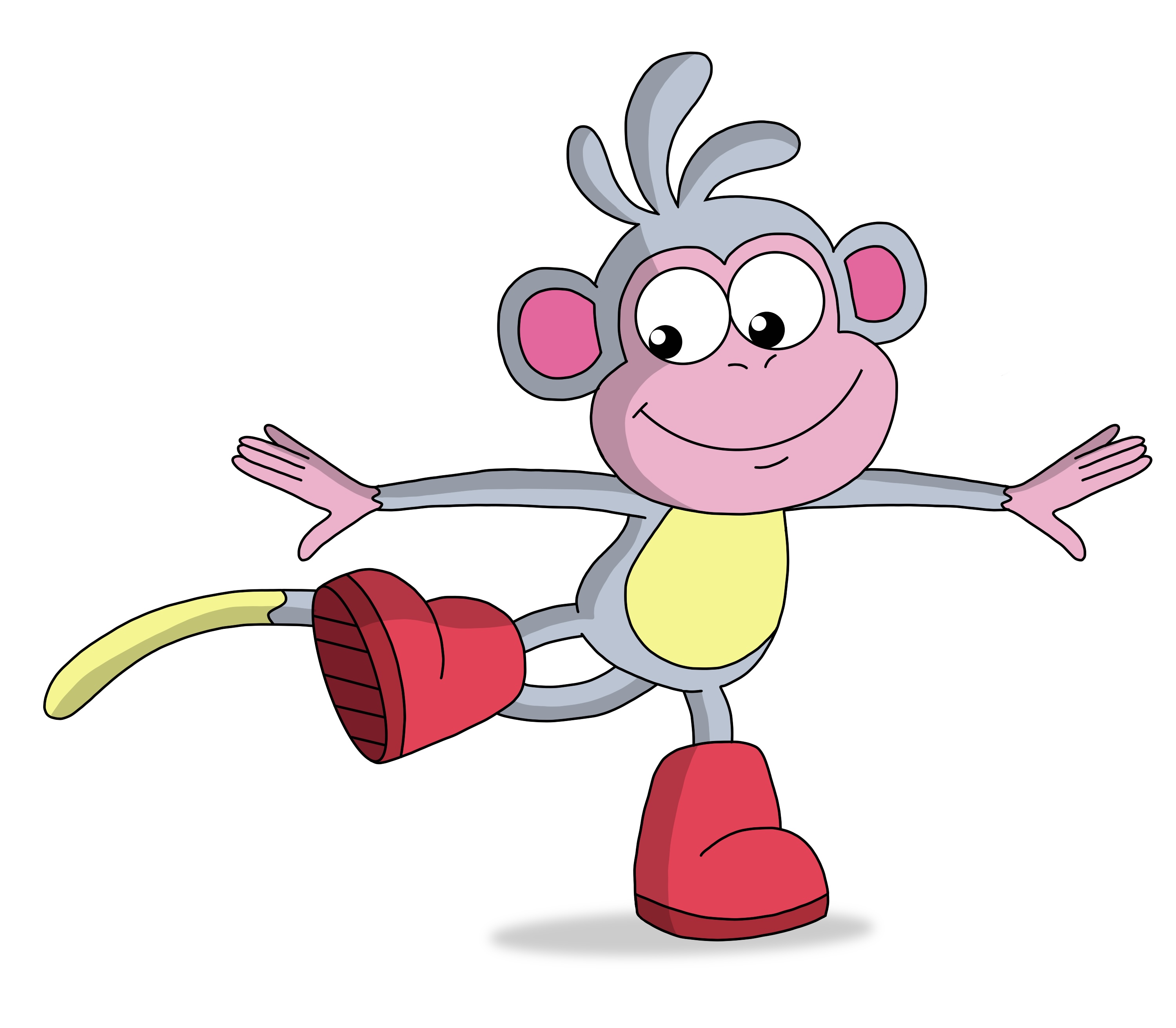 My First Drawing of Boots the Monkey by HarvyDraws on DeviantArt