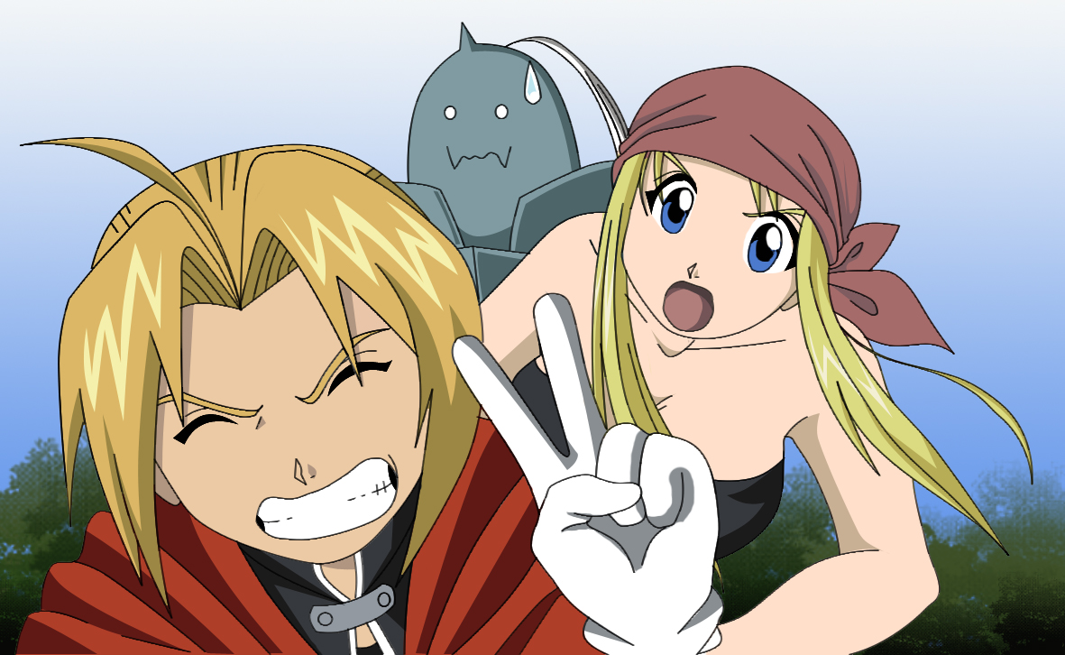 Ed, Al, and Winry