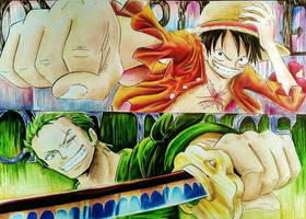 Luffy and Zoro, One Piece