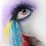Color feather eye