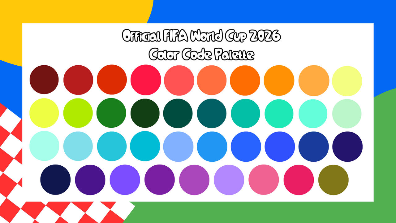 Fifa Colours Official FIFA World Cup 2026 Color Code Palette by bahmeloarts on ...