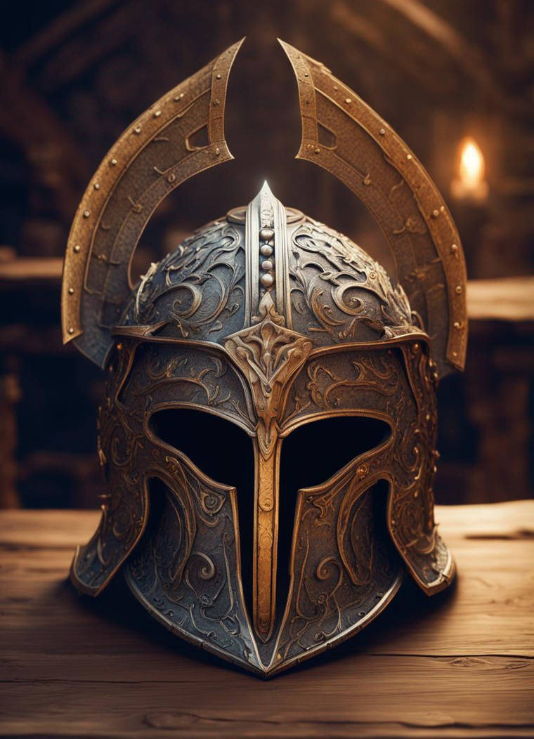 Fantasy Helmet With Intricate Decorations