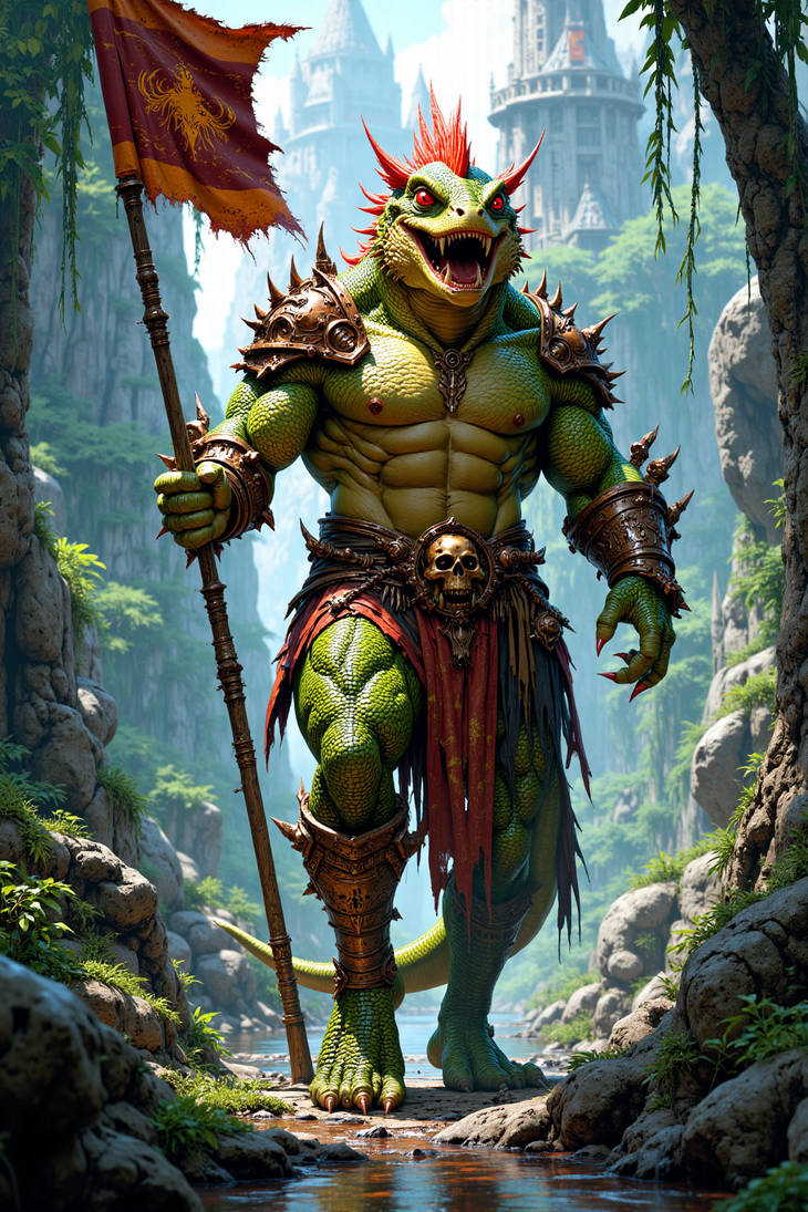 Lizard Man Names Male Lizardman Commander by AxelF77 on DeviantArt