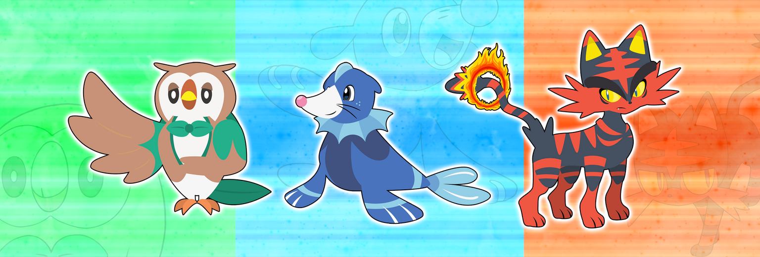 POKEMON SUN AND MOON ALOLA STARTER EVOLUTIONS by Alexalan on DeviantArt