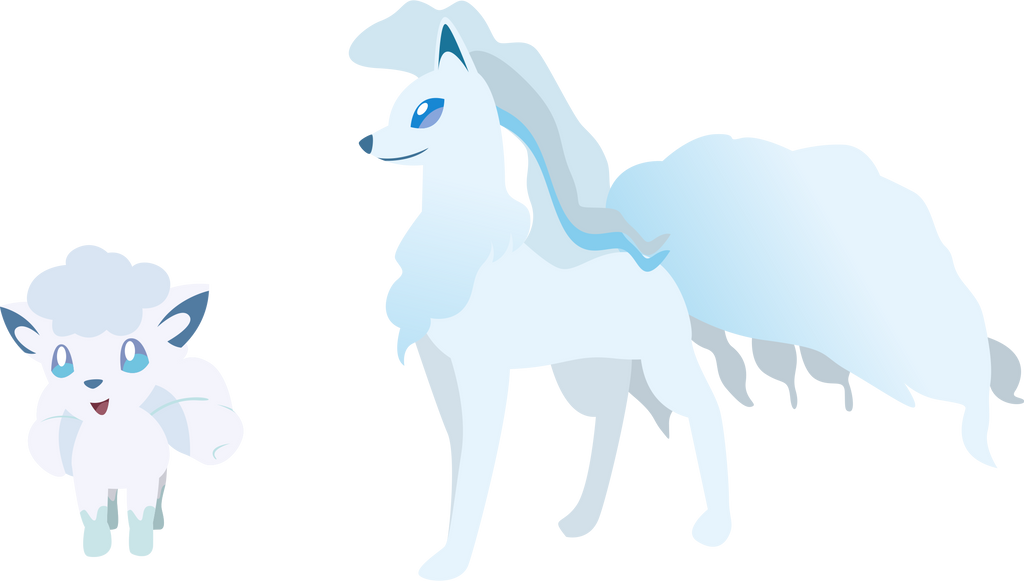 Alolan Vulpix and Ninetales by Alexalan on DeviantArt