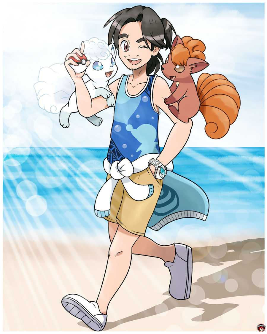 TRAINER S.BLUE AND HIS VULPIX DUO by Alexalan on DeviantArt