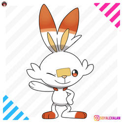 SCORBUNNY FIRE STARTER POKEMON SWORD SHIELD