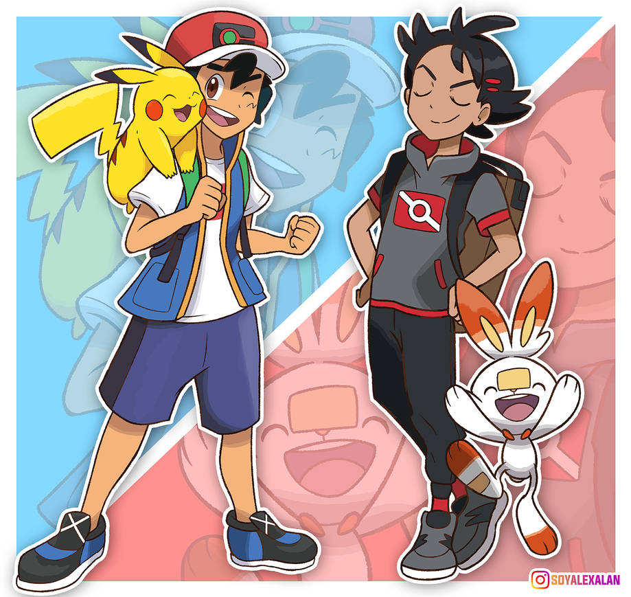 POKEMON ASH AND GOU by Alexalan on DeviantArt
