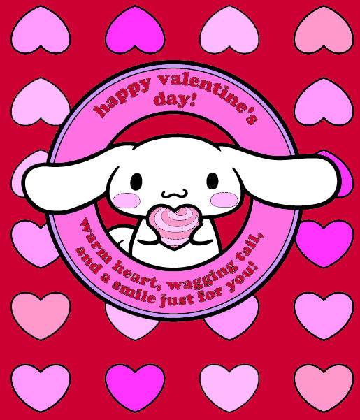 Pop up Cinnamoroll Valentine's Card Cinnamoroll Valentine Happy