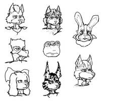 (Lineart) Extended StarFox team lineup for 30th