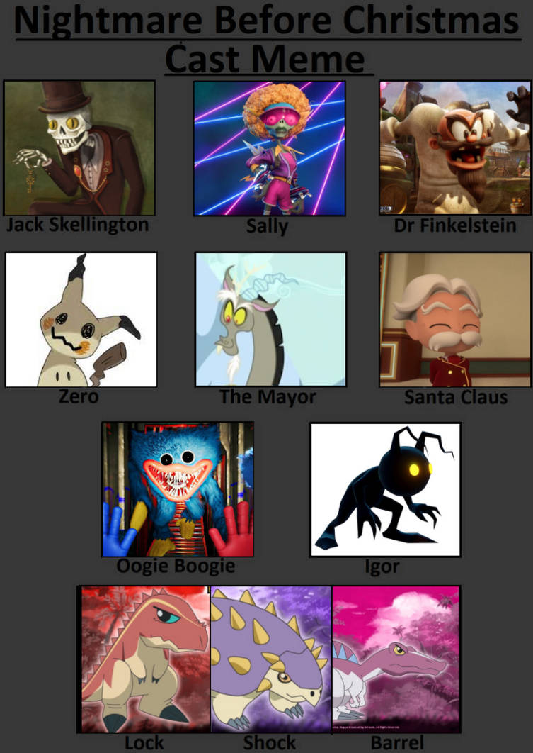 The Nightmare Before Christmas Cast Meme By Akosnagy4 On DeviantArt The nightmare before christmas cast meme by akosnagy4 on deviantart