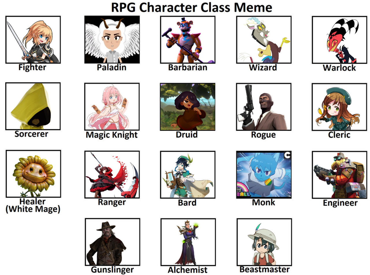Rpg Mee RPG Character Class Meme by akosnagy4 on DeviantArt
