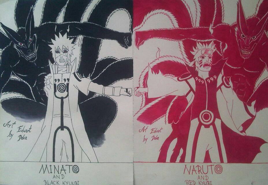 Drawing - Minato And Naruto 01