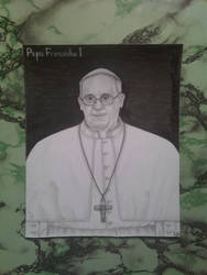 Vizatim Papa Francesko - Drawing Pope Francesco 01 by eduaarti