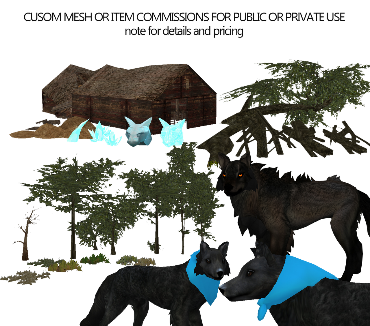 custom mesh or item commissions