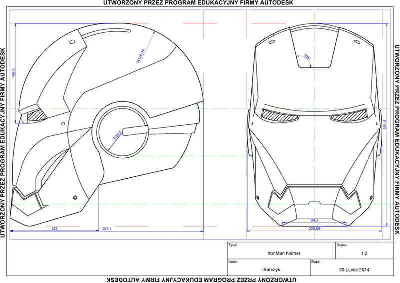 blueprint of iron man helmet TEMPLATES for cardboard DIY Epic Cardboard Props All sides of iron man