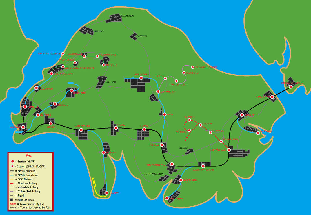 RWS Isle Of Sodor Map (Circa 1997) by TheAusterityEngine on DeviantArt