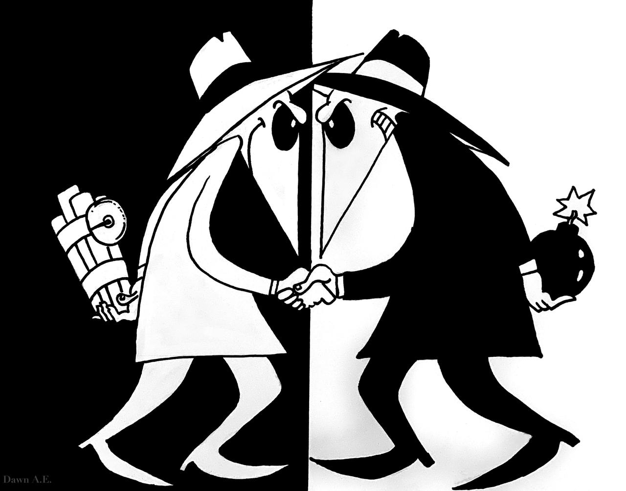 Spy vs. Spy Drawing by Dawnaie on DeviantArt