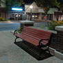 Night Shot: Sidewalk Bench