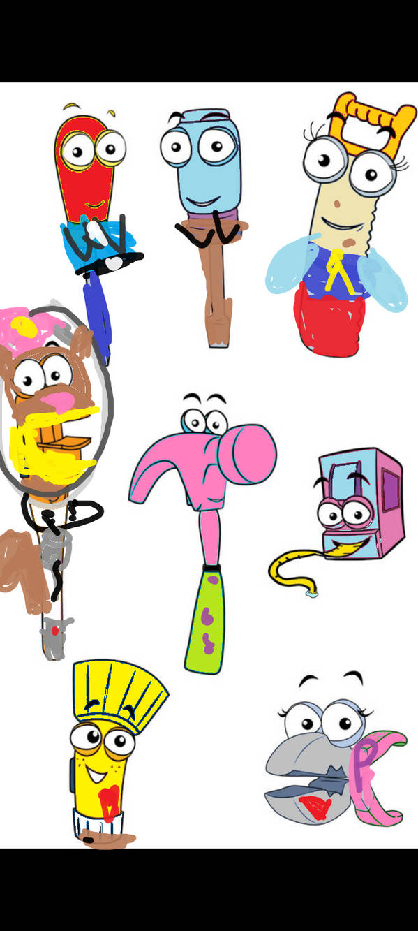 Manny's Tools As The SpongeBob Characters by Bridgit14 on DeviantArt