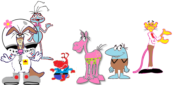 Pink Panther Characters As SpongeBob Characters