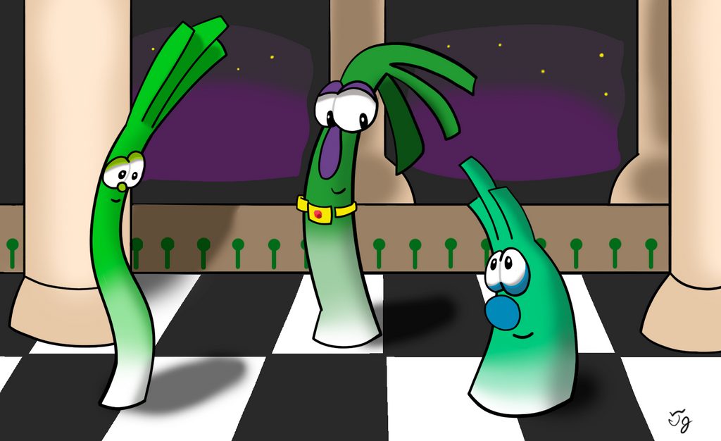 Scallion Deviantart Veggie Tales 3 Scallions by Tj10 on DeviantArt