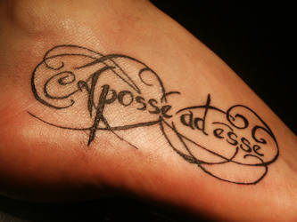'A posse ad esse' tattoo 01