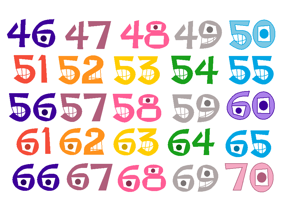 Mondo Numbers 46-70 for tvokids a. productions by timymluigi on DeviantArt