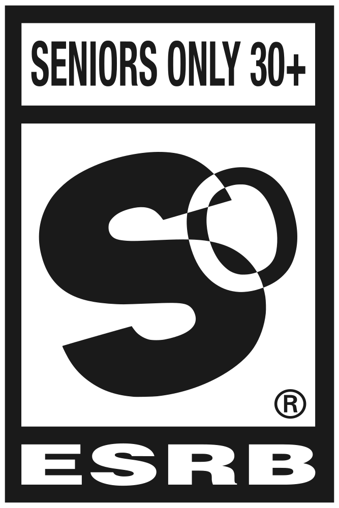 ESRB Fanmade Rating: Seniors Only 30+ by timymluigi on DeviantArt