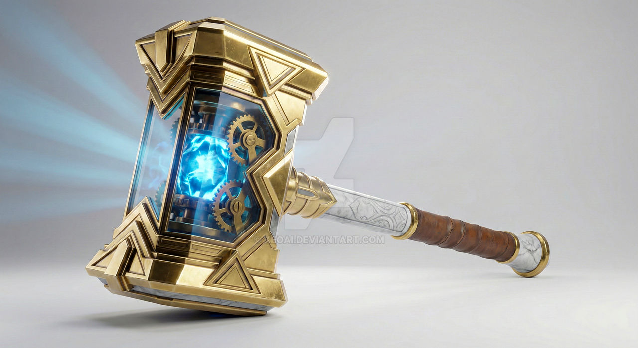 Arcane Masterwork: Hextech Art Deco Warhammer by KeoAI on DeviantArt