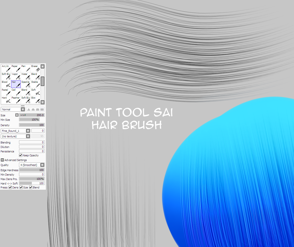 Hair Brush for PaintToolSAI by Natakiro on DeviantArt