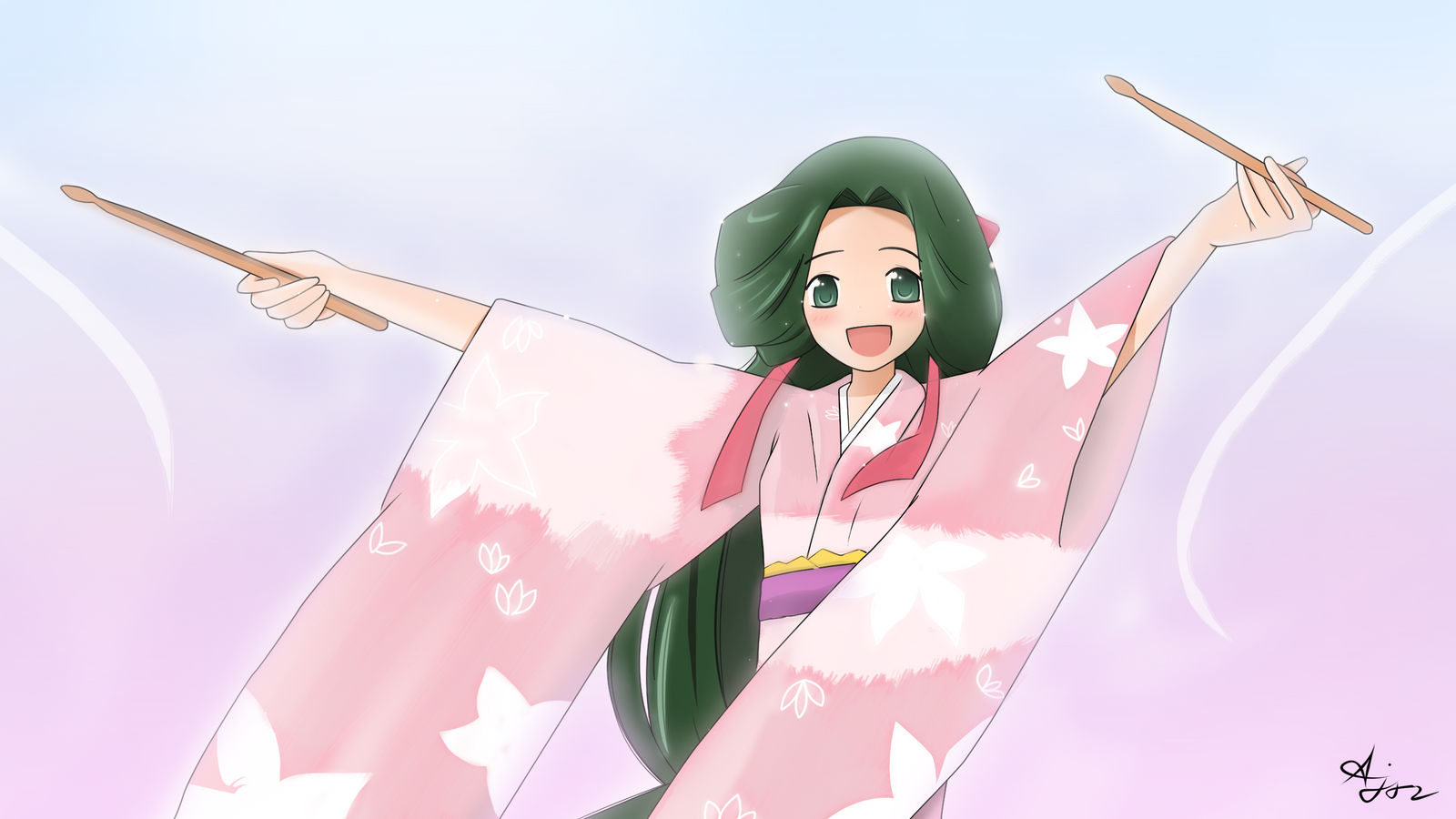 Yui Goido in a Kimono