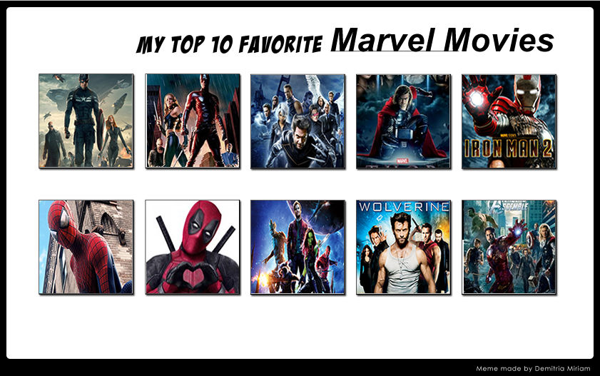 Joey's Top 10s: Top 10 Marvel Movies – The Daily Evergreen