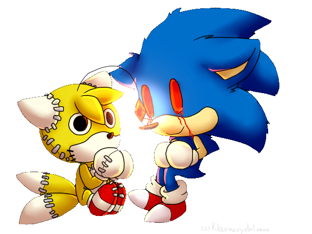 Chibi Sonic.exe And Tails Doll