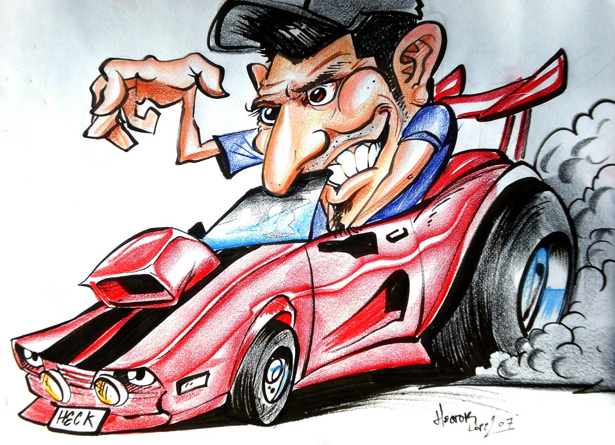 cartoon of me in a car by heckthor on DeviantArt