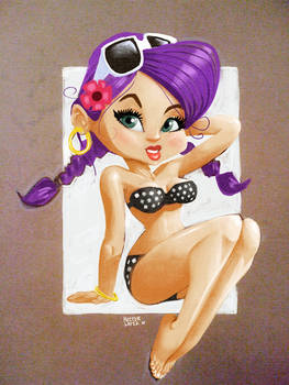 Cartoony pin up