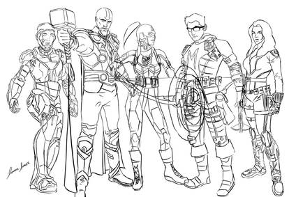 Bender Avengers Sketch