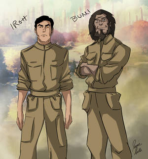 skak45 Request - Iroh and Bumi (Battle dress)