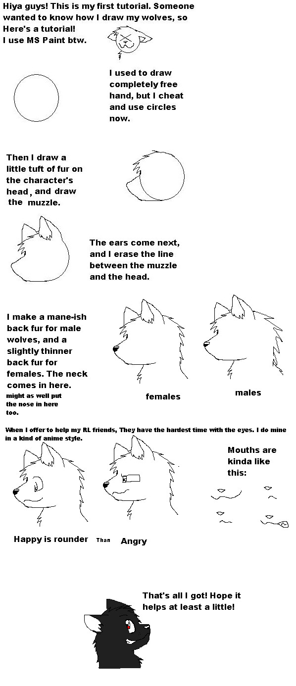 Drawing wolves tutorial