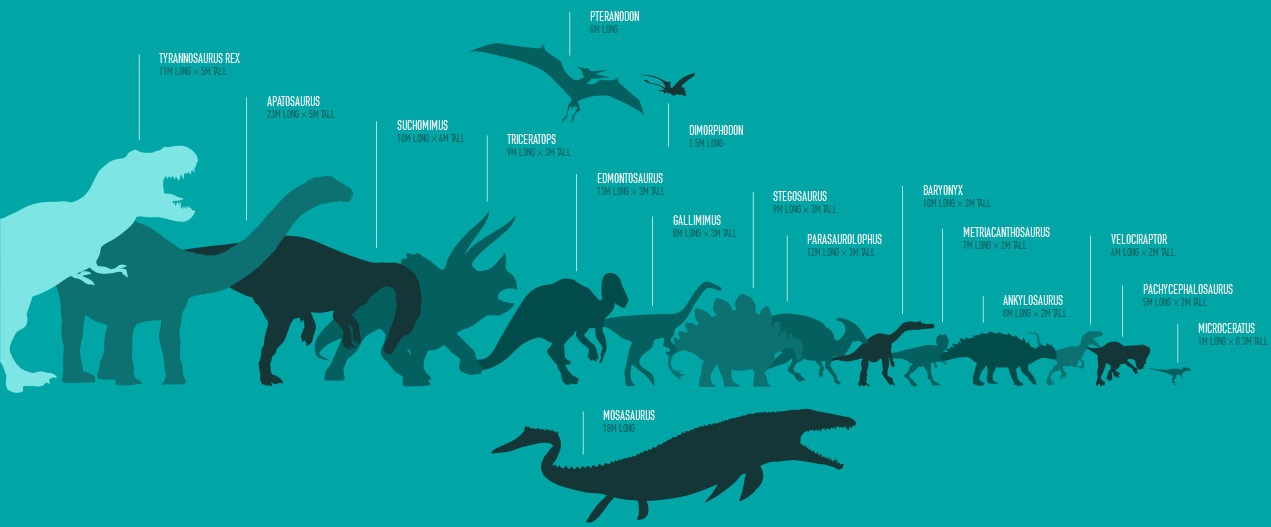 Jurassic World: Dinosaur Size Chart by sonichedgehog2 on DeviantArt