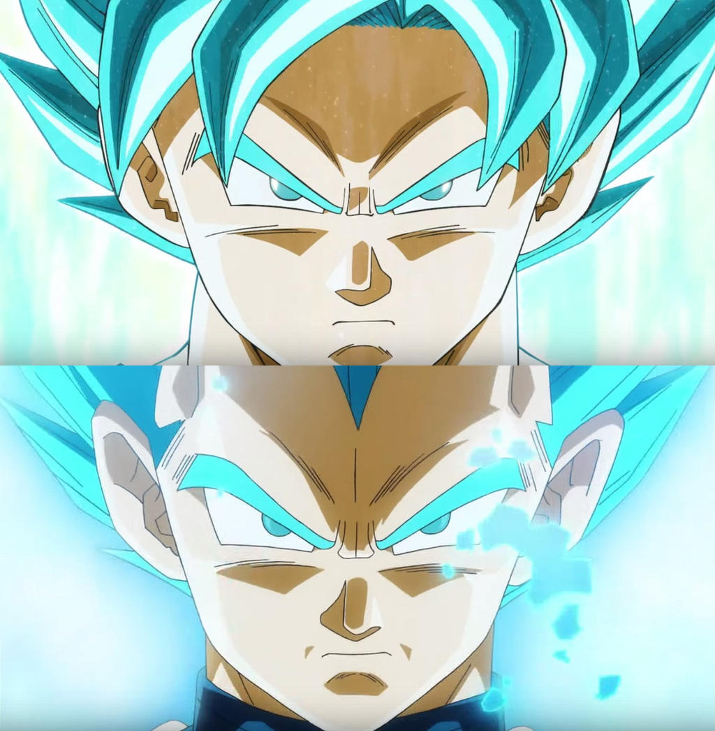 Dragon Ball Super Goku and Vegeta Super Sayajin blue