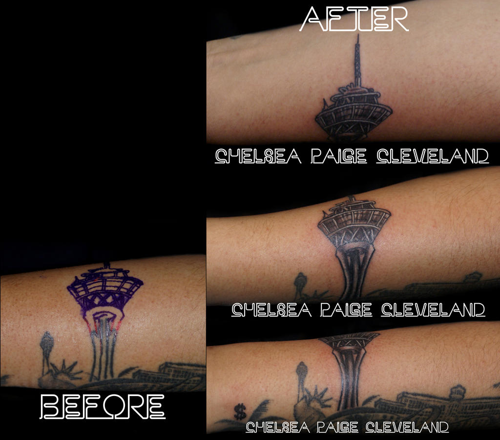 Fixing Stratosphere tattoo - Tattoo by Chelsea