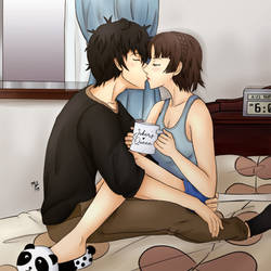 Morning Coffee With a Kiss