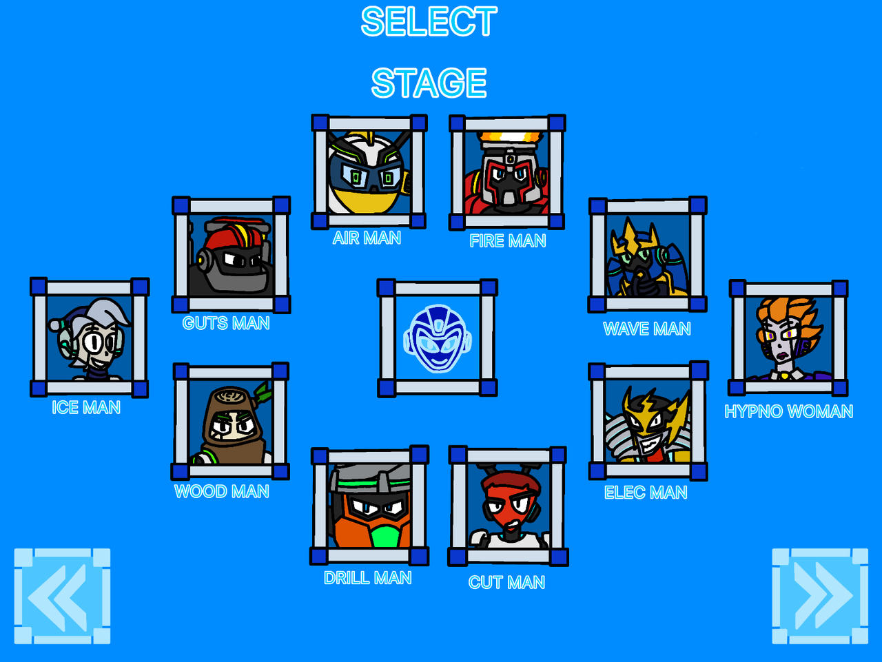 MegaMan Fully Charged: Boss select screen by FreneticFanFelsuky on ...
