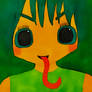 Long Tongue Alien Girl12(face)